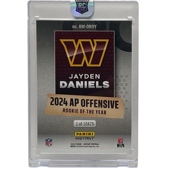 2024 Panini Instant NFL#OROY Jayden Daniels ROOKIE OF THE YEAR SP Commanders RC - Picture 2 of 3